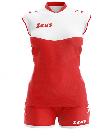 Дамски волейболен екип Kit Sara - червено-бяло