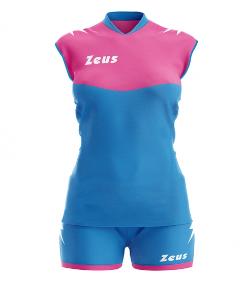Дамски волейболен екип Kit Sara - синьо-розово