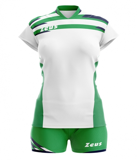Дамски волейболен екип Kit Itaca Donna/бял-зелен