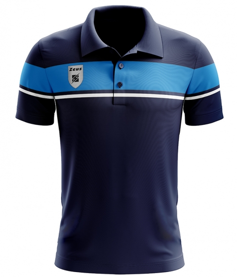 Мъжка тениска Polo Achille - синьо-кралскосиньо