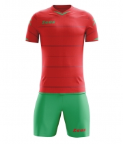 Футболен екип Kit Omega - червено-зелено
