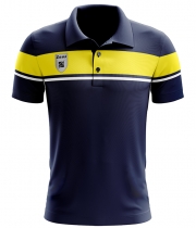 ZEUS Мъжка тениска Polo Achille - синьо-жълто