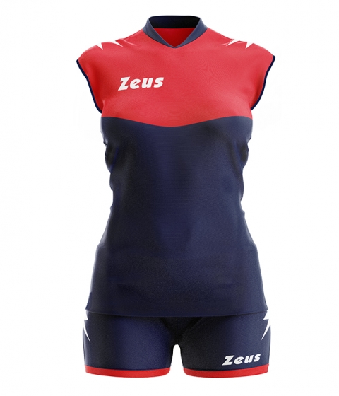 Дамски волейболен екип Kit Sara - синьо-червено